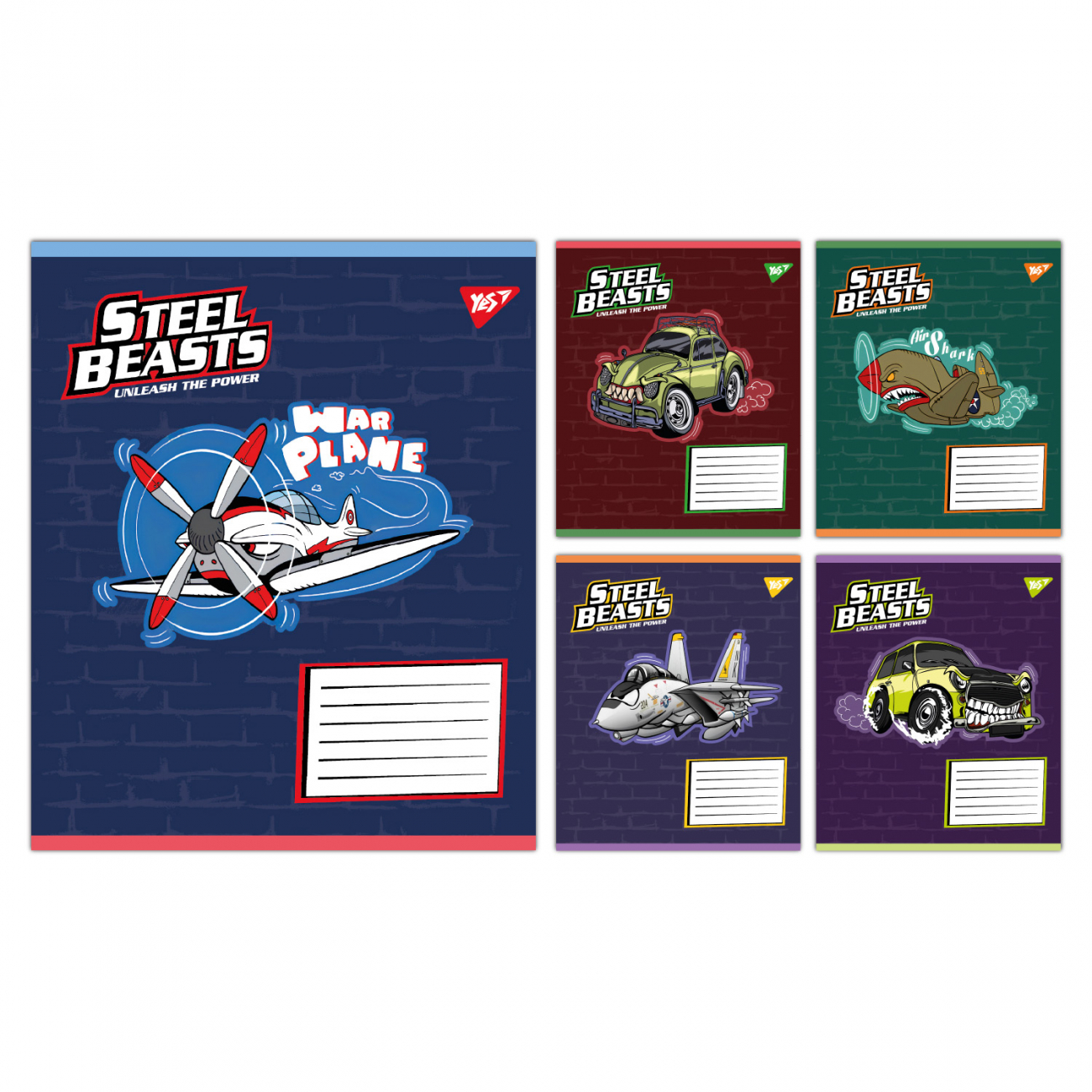 Зошит 12арк. кліт. YES Steel Beasts №767709(25)(500) — купити | Канцелярський Сад