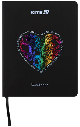 Щоденник шк. А5 "Kite" №K25-283-3 Love is м'яка обкл.(18)(36) — купити | Канцелярський Сад