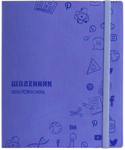Щоденник шк. шкірзам. В5 "CoolForSchool" №CF29936-24 з тисненням 48арк,темно-синій(40) — купити | Канцелярський Сад