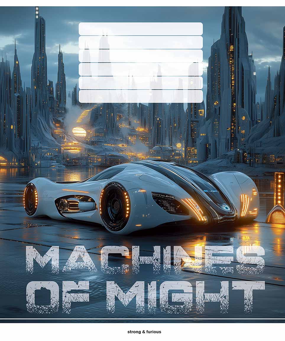 Зошит 12арк. кліт. Star "Machines of might (хлопч)" ВД-лак №012-3517K(30)(360) — фото 3