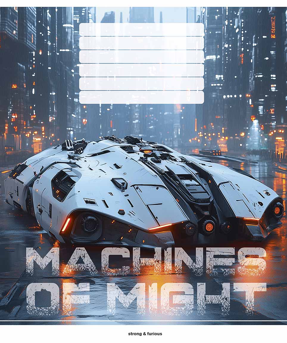 Зошит 12арк. кліт. Star "Machines of might (хлопч)" ВД-лак №012-3517K(30)(360) — фото 6