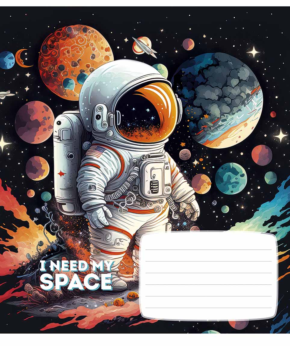 Зошит 12арк. кліт. Star "I need my space (хлопч)" ВД-лак №012-3496K(30)(360) — фото 3