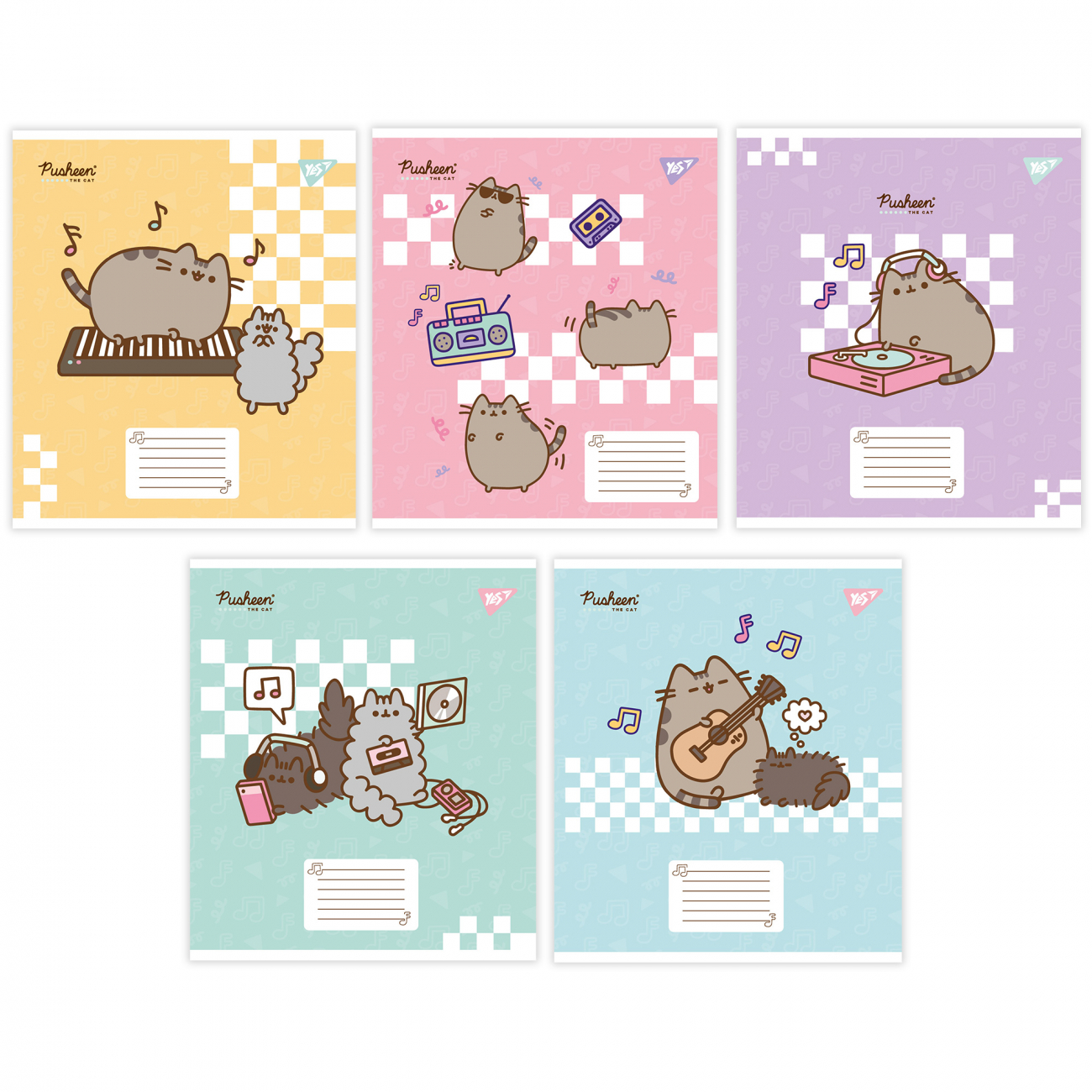 Нотний зошит А5 12арк. Pusheen in music №766260/Yes/(25)(500) — фото товару | Канцелярський Сад