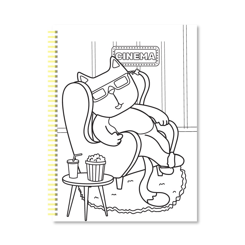 Набір для творч. "Coloring Fun" розмальовка з олівцями на пружині мікс №НТ-39/Апельсин/(8) — фото 6