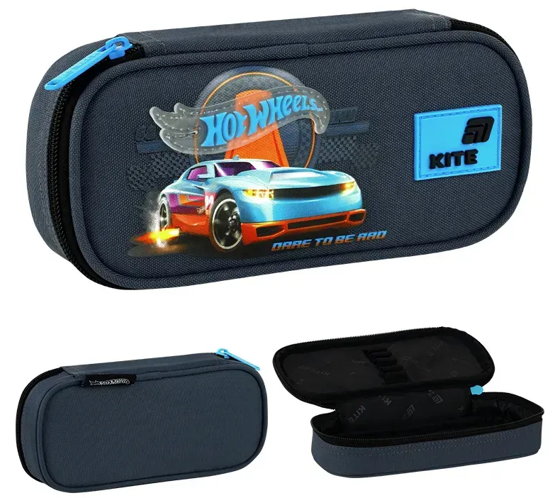 Пенал "Kite" Hot Wheels 1від.,м'який №HW26-662 — фото товару | Канцелярський Сад