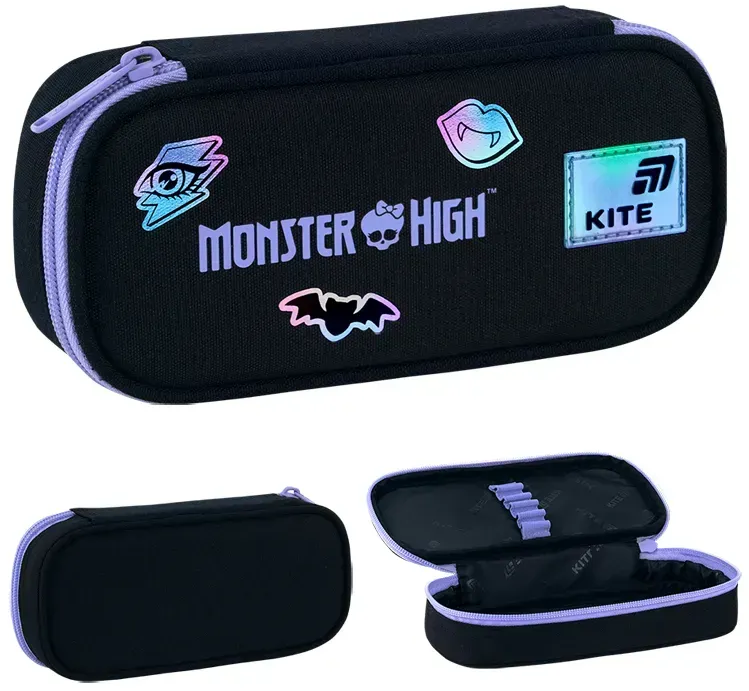Пенал "Kite" Monster High 1від.,м'який №MH26-662 — купити | Канцелярський Сад