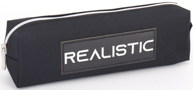 Пенал 1від., б/н,на блиск. "Realistic" чорний 2 №KJ4053/Мандарин/(48) — фото товару | Канцелярський Сад