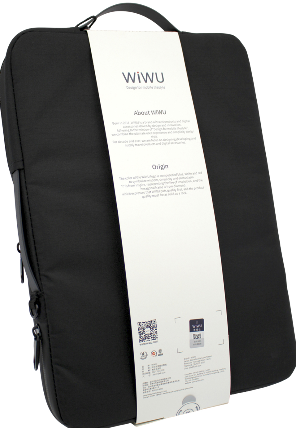 Сумка для ноутбука "WIWU" Alpha Double Layer Sleeve 16" black/Breidon/ — фото 3