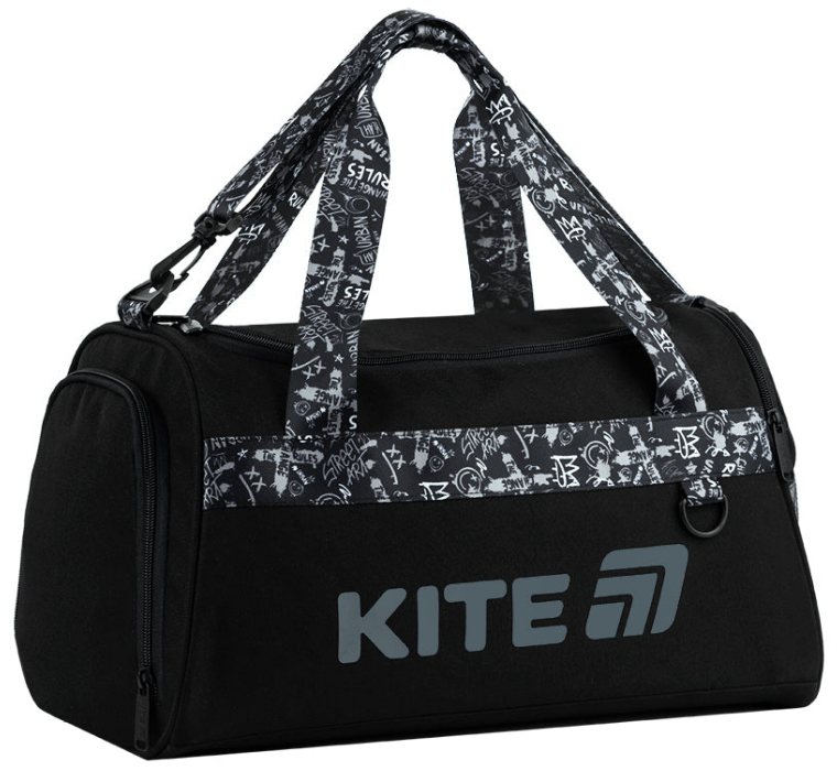 Сумка спортивна "Kite" 2505 No Rules 1від.,3карм. №K26-2505-2 — фото товару | Канцелярський Сад