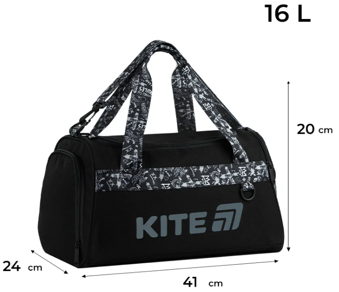 Сумка спортивна "Kite" 2505 No Rules 1від.,3карм. №K26-2505-2 — фото 3