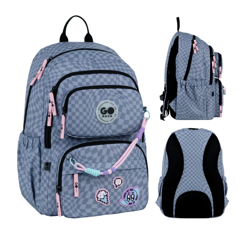 Рюкзак "GoPack" Education 120M-2 Pixel Mood 2від. 4карм. №GO26-120M-2(10) — купити | Канцелярський Сад