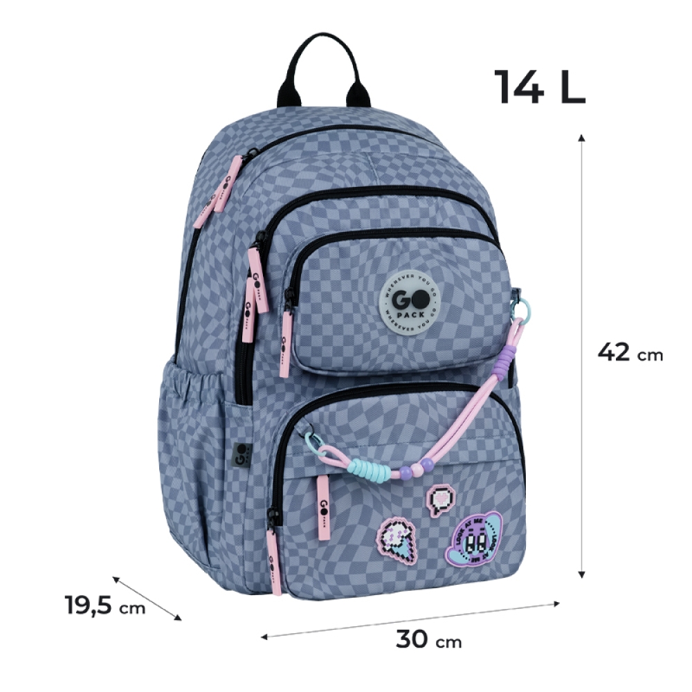 Рюкзак "GoPack" Education 120M-2 Pixel Mood 2від. 4карм. №GO26-120M-2(10) — фото 3
