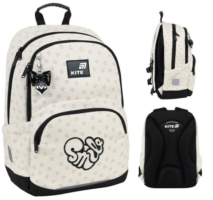 Рюкзак "Kite" Education 585 Shimmer&Smile 2від.,3карм. №K26-585M-2(6) — купити | Канцелярський Сад