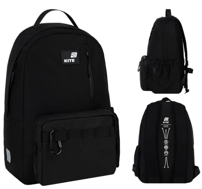 Рюкзак "Kite" Education teens 949L Black 1від.,5карм. №K26-949L-3(10) — фото товару | Канцелярський Сад
