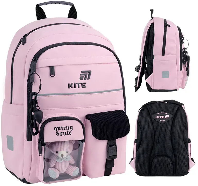 Рюкзак "Kite" Education 584 Quirky&Cute 2від.,5карм. №K26-584M-1(6) — купити | Канцелярський Сад