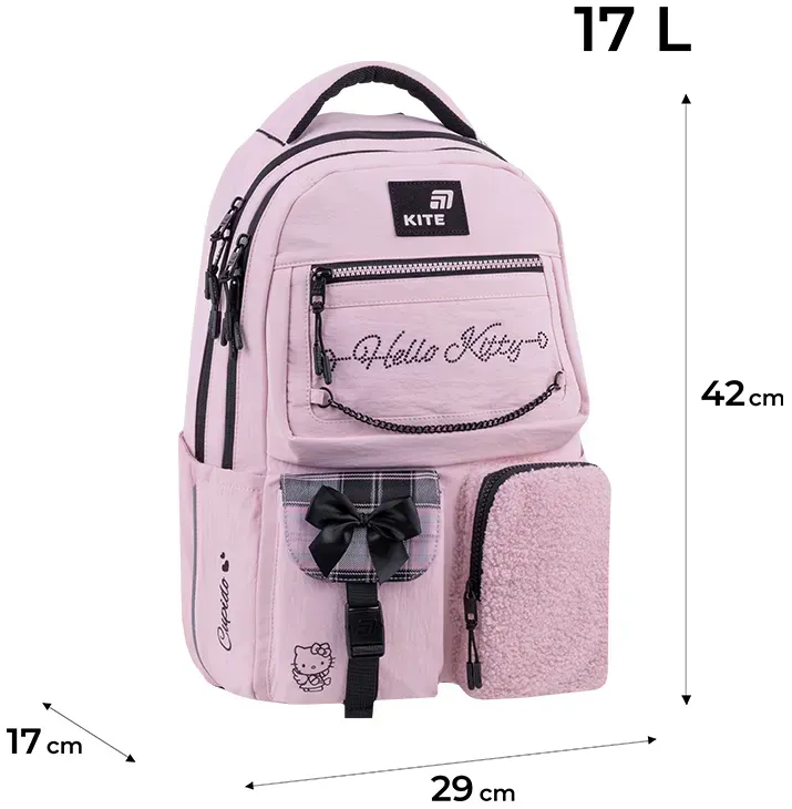 Рюкзак "Kite" Education teens 2587M Hello Kitty 2від.,5карм. №HK26-2587M-2(100 — фото 3