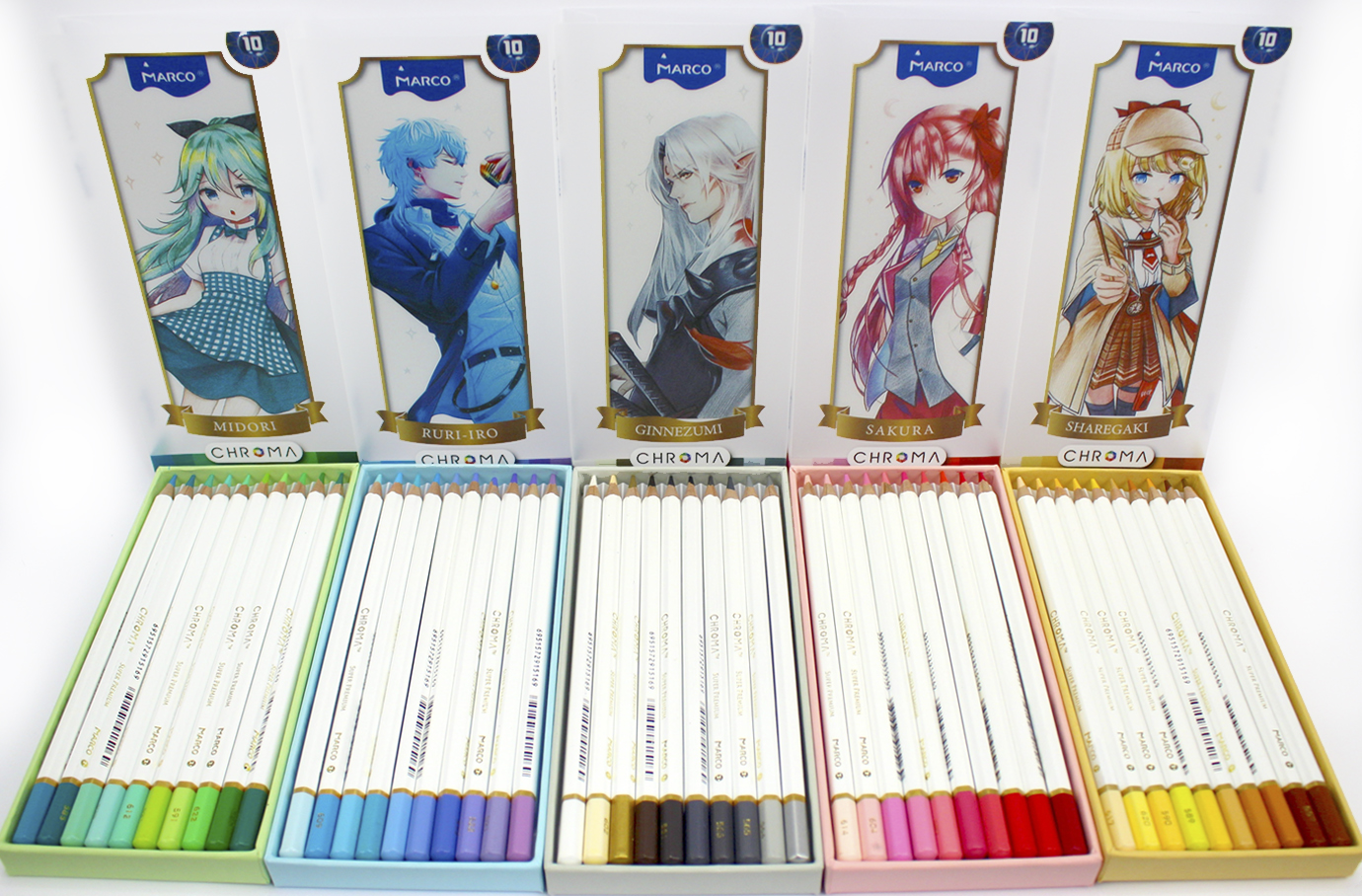 Олівці кольор. 50 кольор. "Marco" №2552-50CB Manga(20) — купити | Канцелярський Сад