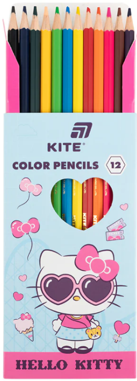 Олівці кольор. 12 кольор. "Kite" №HK26-051 Hello Kitty(12)(240) — фото 3