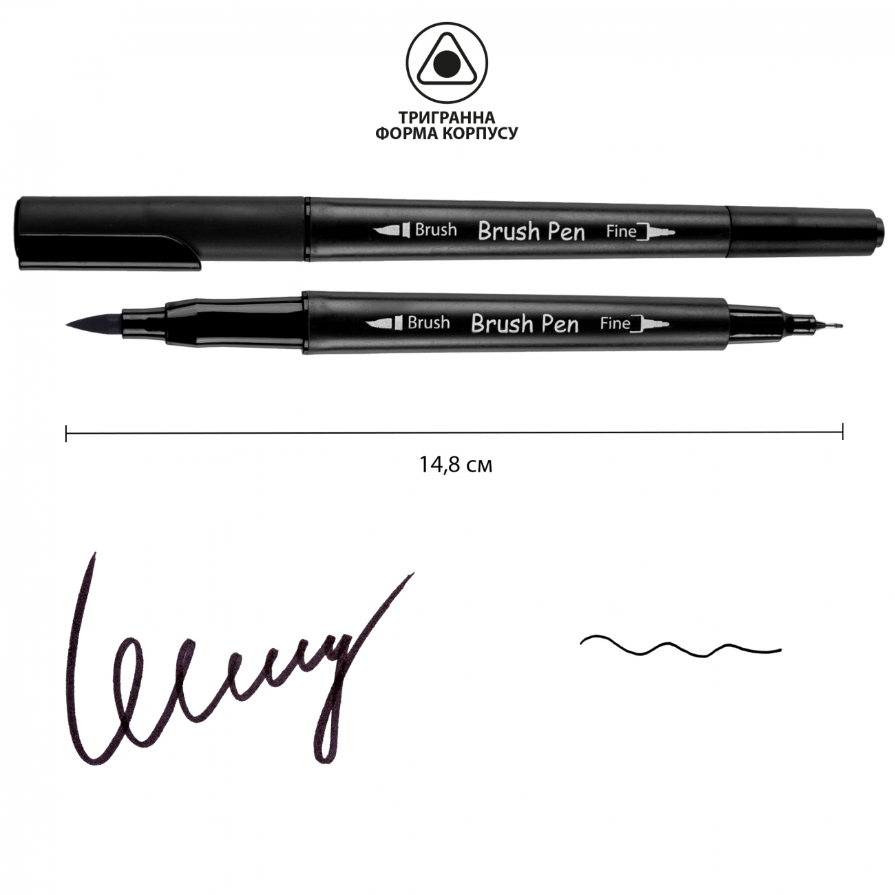 Набір маркерів "Santi" (12кол) Brush Pen №390998 акварельні(12)(72) — фото 3