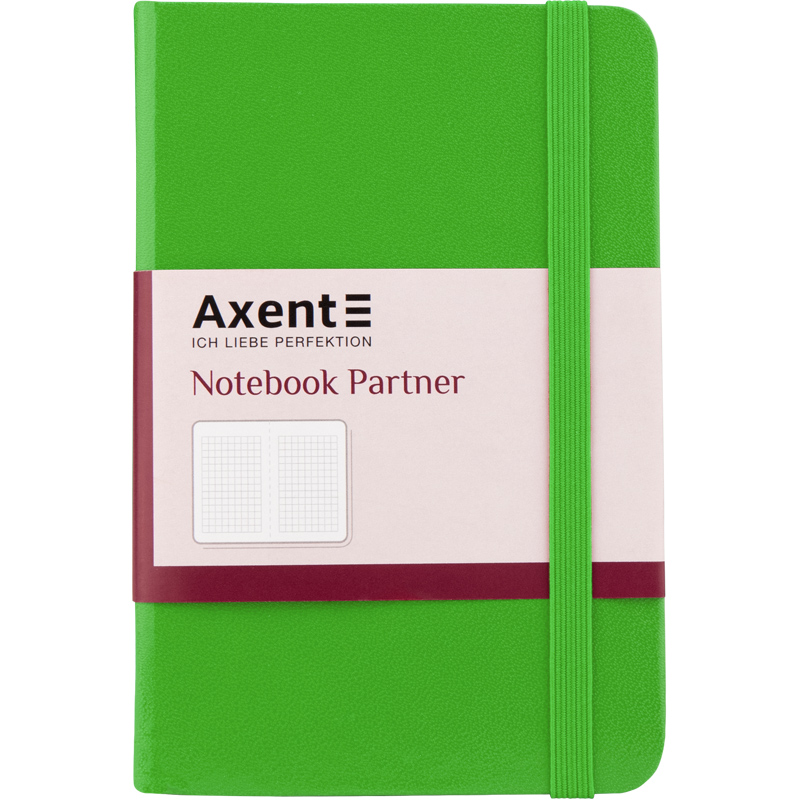 Блокнот А6 96арк. кліт. тв. обкл. "Axent" Partner салатовий №8301-04/Axent/(24) — фото товару | Канцелярський Сад