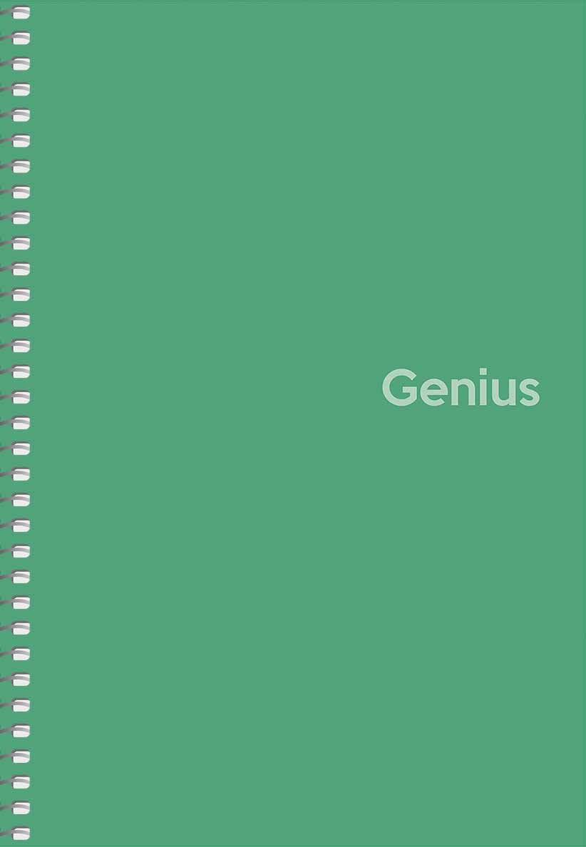 Блокнот пруж. А5 80арк. кліт. пласт. обкл. "Genius" №A5-080-6806K/Школярик/(4)(80) — фото 4