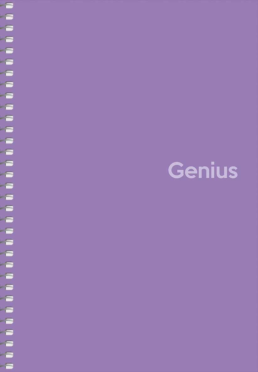 Блокнот пруж. А5 80арк. кліт. пласт. обкл. "Genius" №A5-080-6806K/Школярик/(4)(80) — фото 5
