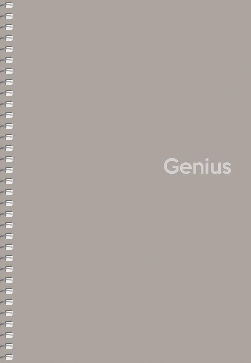 Блокнот пруж. А5 80арк. кліт. пласт. обкл. "Genius" №A5-080-6806K/Школярик/(4)(80) — фото товару | Канцелярський Сад