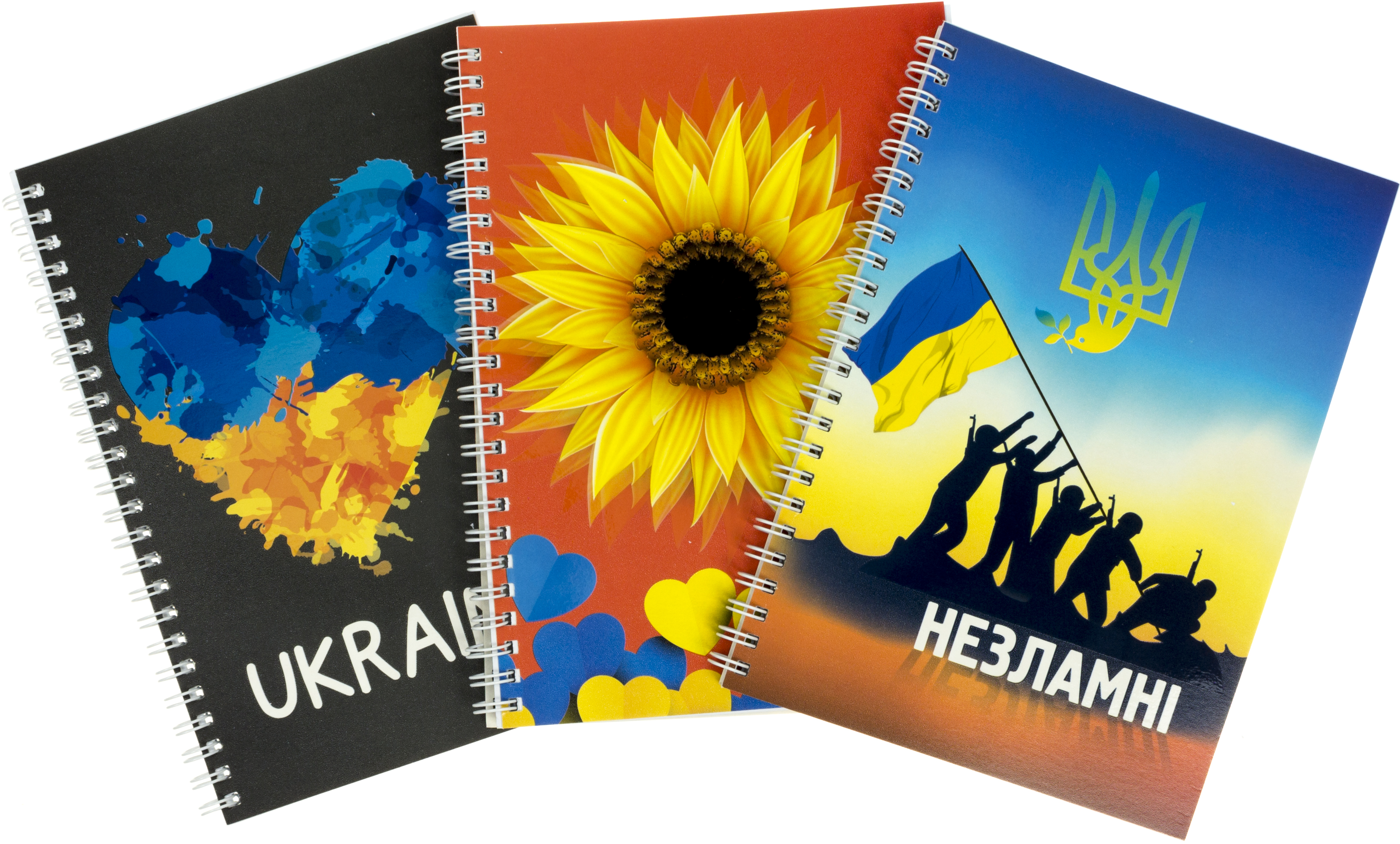 Блокнот пруж. А5 40арк. кліт. карт. "З україною в серці" №ТЕ14065/Тетрада/(9) — фото 4
