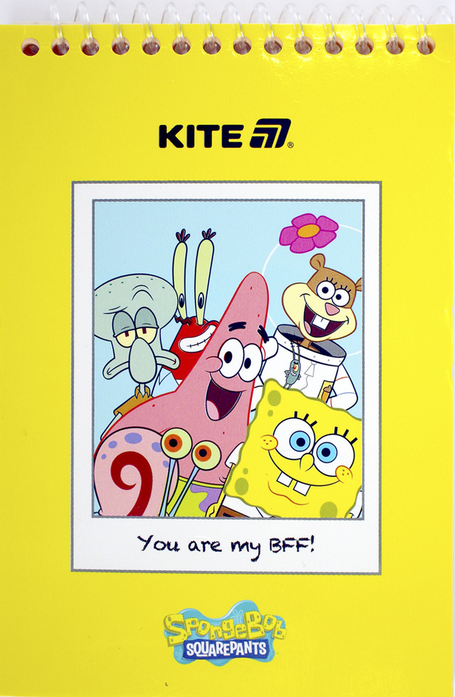 Блокнот пруж. А6 48арк. б/лін. пласт. Sponge Bob №SB25-196/Kite/(20) — фото товару | Канцелярський Сад