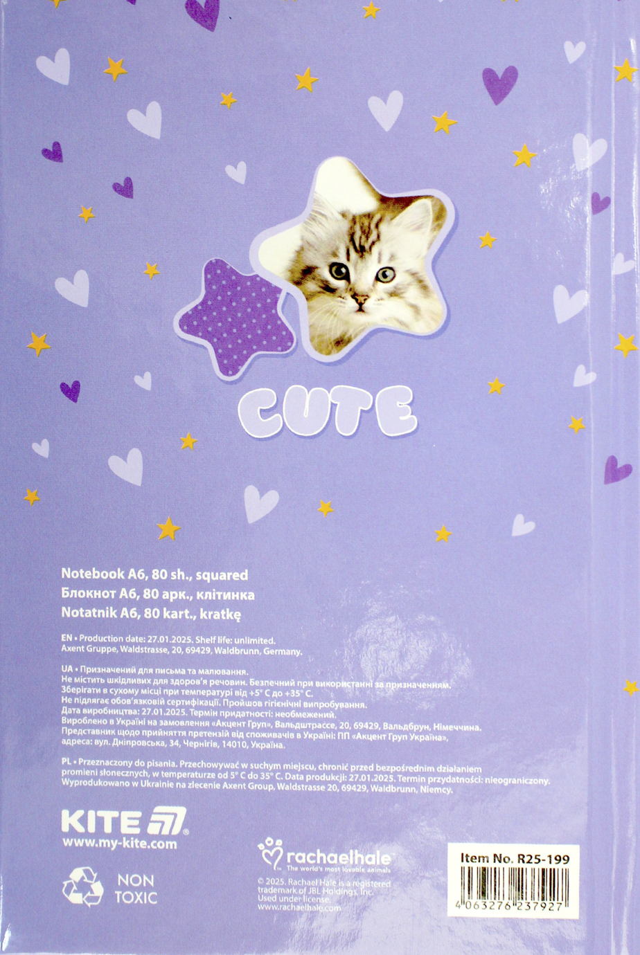 Блокнот А6 80арк. кліт. тв. обкл. "Rachael Hale" №R25-199/Kite/(10) — фото 7