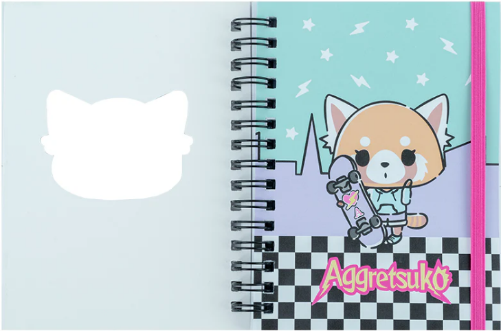 Блокнот пруж. А6 80арк. кліт. вирубка "Aggretsuko" №AR25-229/Kite/(50) — фото 3