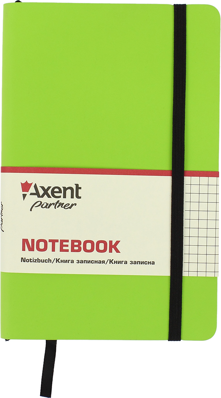 Блокнот В6 96арк. кліт. карт. "Partner Soft" салатовий №8206-09/Axent/(18) — фото 5