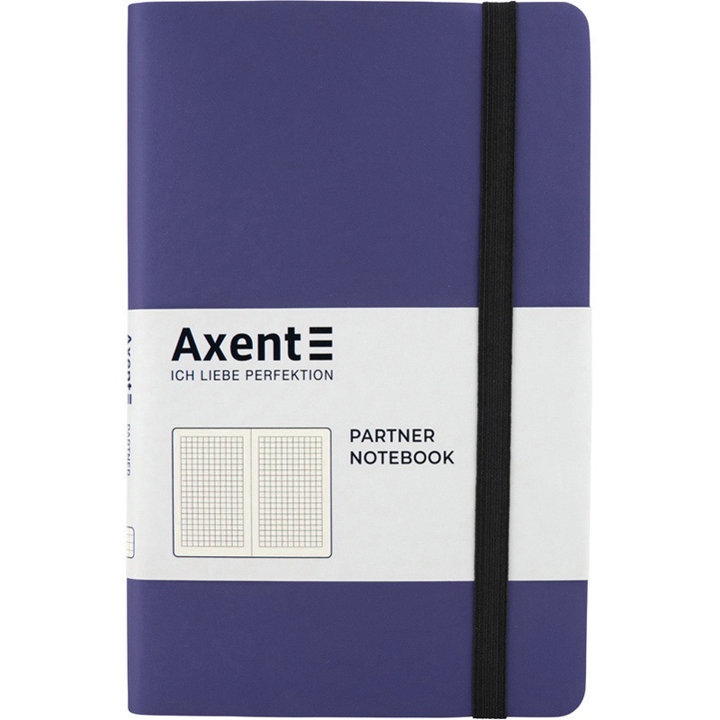 Блокнот В6 96арк. кліт. карт. "Partner Soft" темно-синій №8206-38/Axent/(18) — купити | Канцелярський Сад