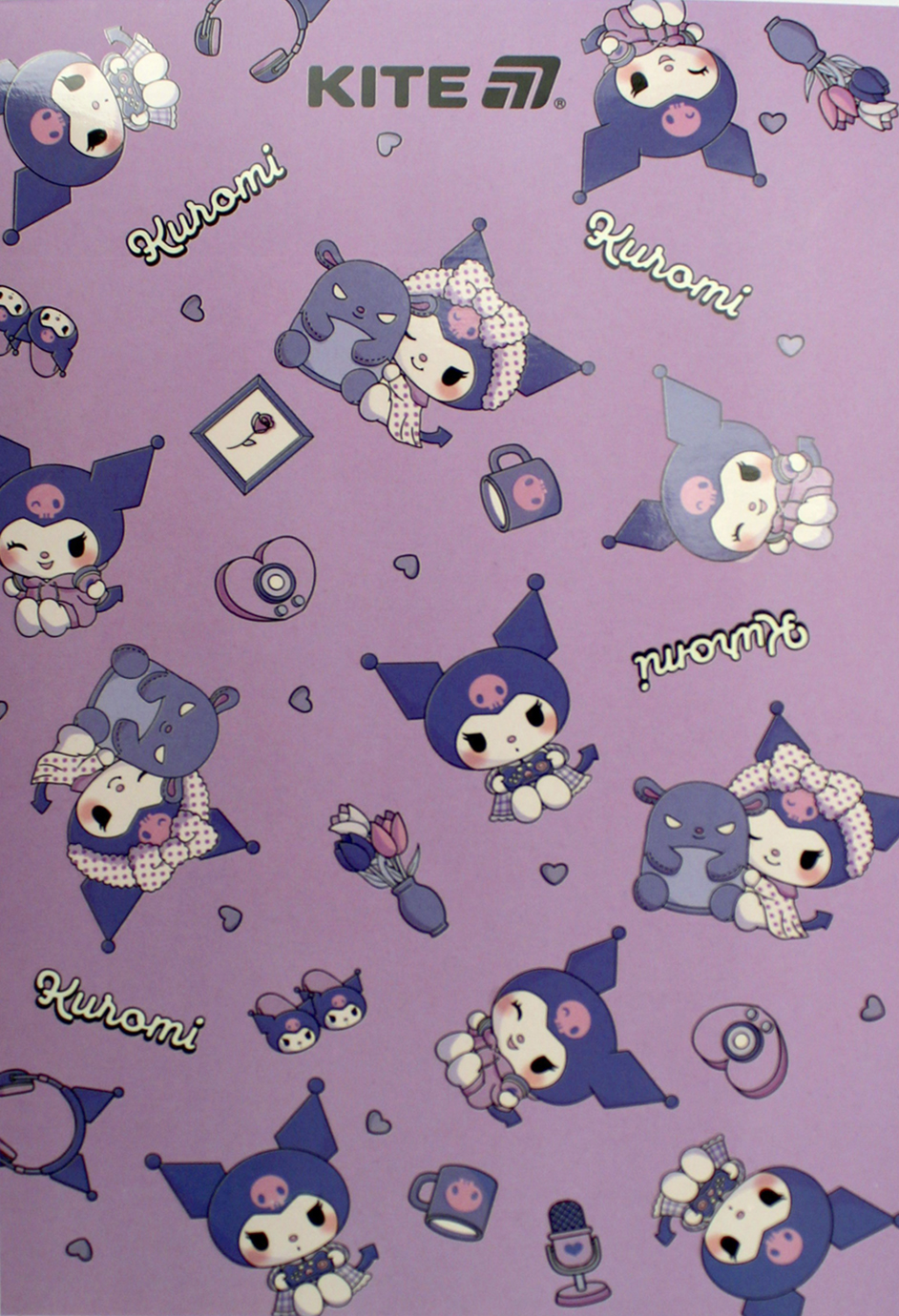 Блокнот А5 50арк. кліт. тв. обкл. Kuromi №HK25-194-1/Kite/(10) — фото товару | Канцелярський Сад