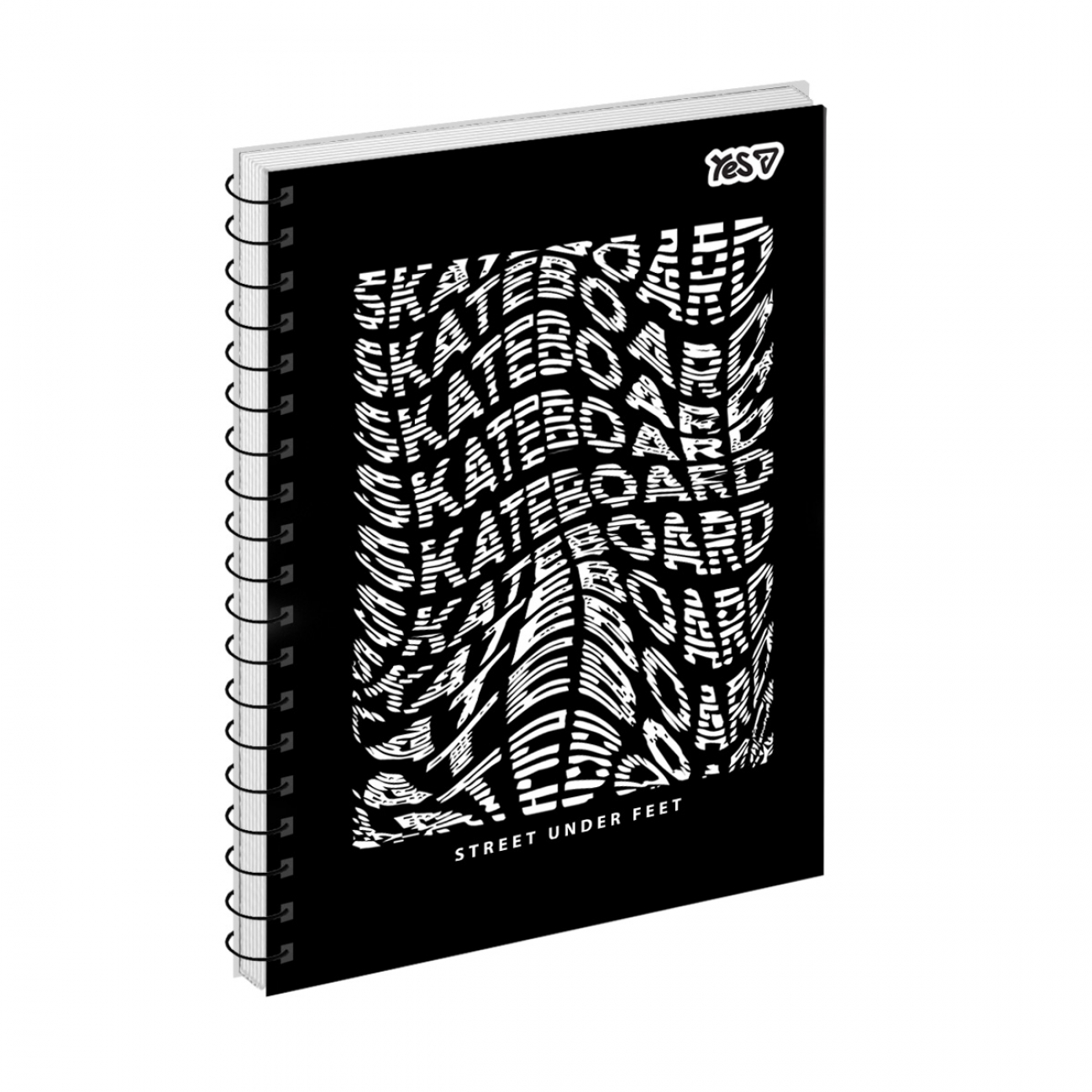 Блокнот пруж. А5 80арк. кліт. карт. обкл. ВД-лак Skate life №152441/Yes/(60) — фото товару | Канцелярський Сад