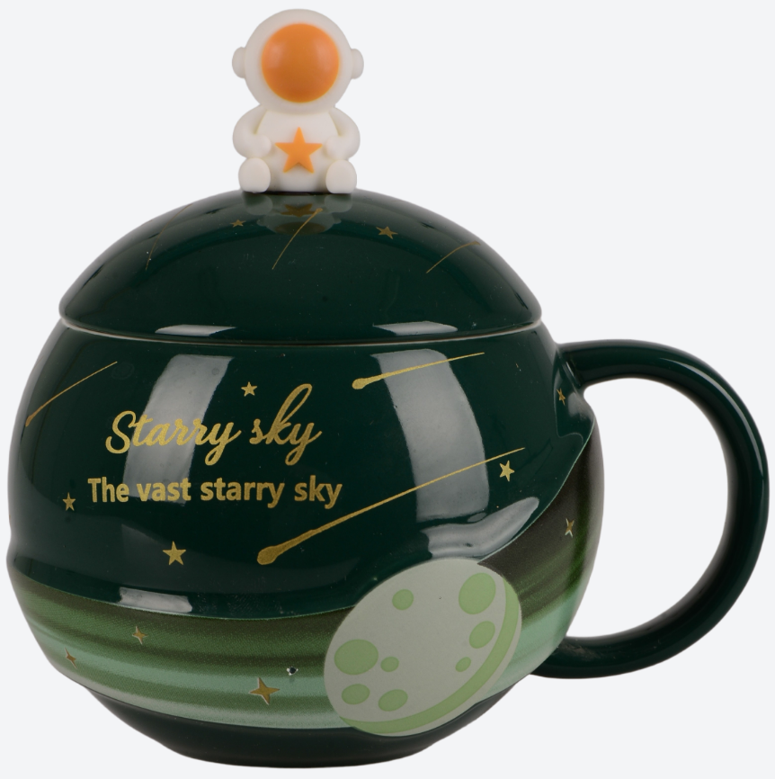 Чашка керам. 300мл "LED Starry Sky" з кришкою в подар. кор-ці №B060375(12) — фото товару | Канцелярський Сад