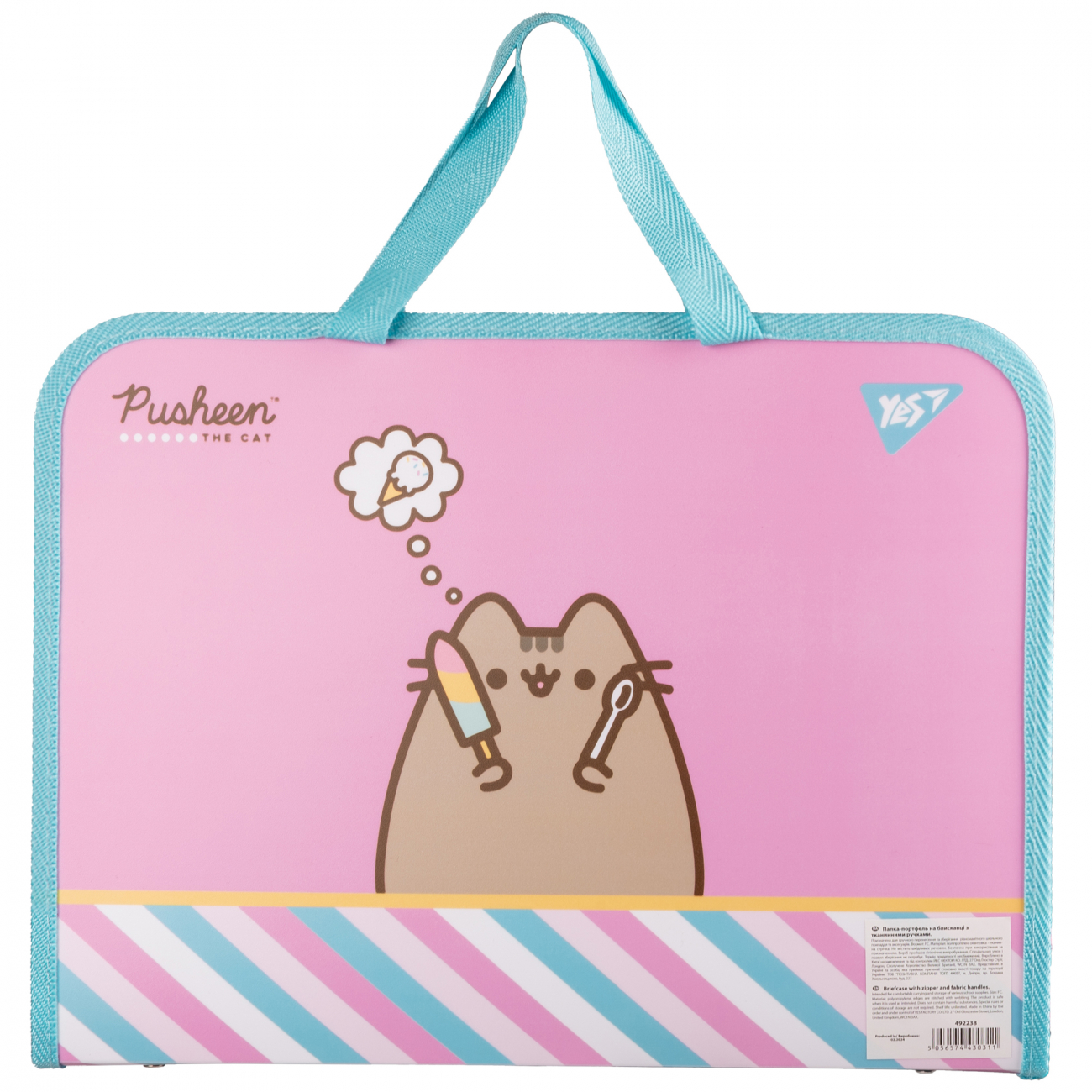 Папка-портфель "Yes" №492238 А4 "Pusheen. Stormy" з ручками(12)(48) — фото 3