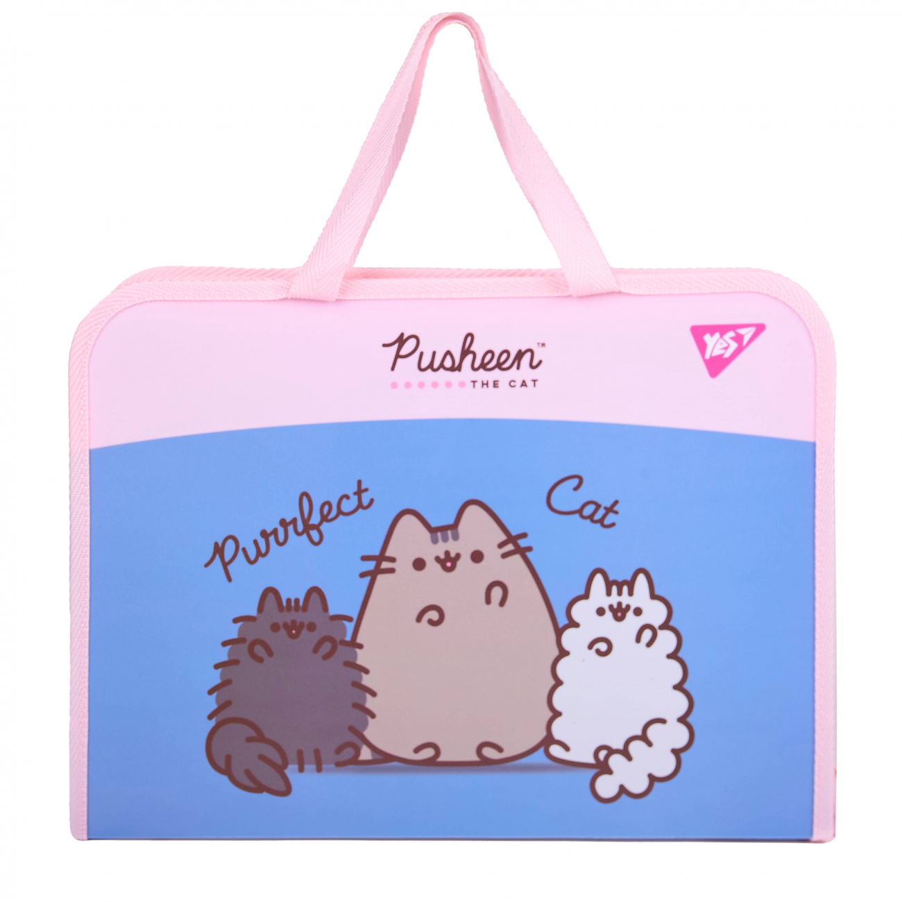 Папка-портфель "Yes" №492317 А4 "Pusheen" з ручками(12)(48) — фото товару | Канцелярський Сад