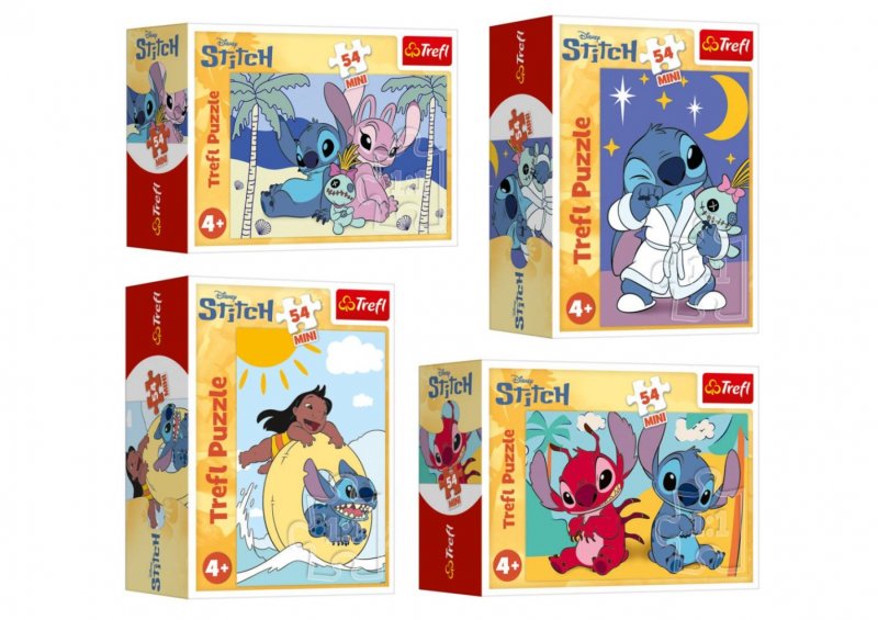 Пазли Trefl 54ел. Mini Стіч і його світ/ Disney Lilo&Stitch_FSC Mix 70% №54220/19811/19814 — фото товару | Канцелярський Сад
