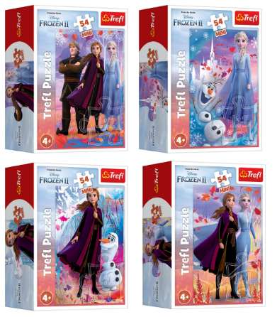 Пазли Trefl 54ел. Mini Frozen У світі Анни та Ельзи №54173/19637/19640(40) — купити | Канцелярський Сад