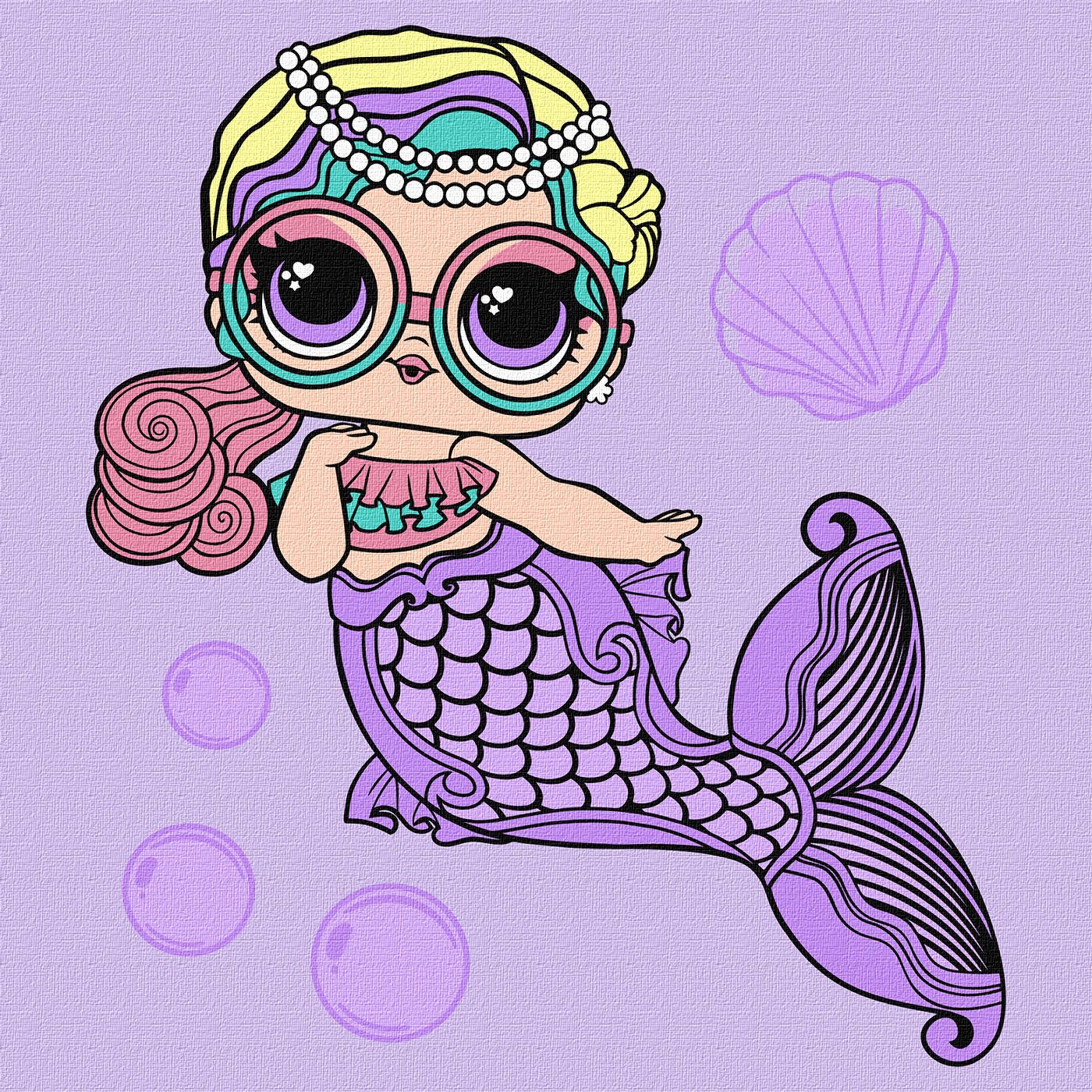 Картини по номерах акрил. для дітей"L.O.L.Surprise!Mermaids MissSea"40х40см№KHO6263/Ідейка — купити | Канцелярський Сад