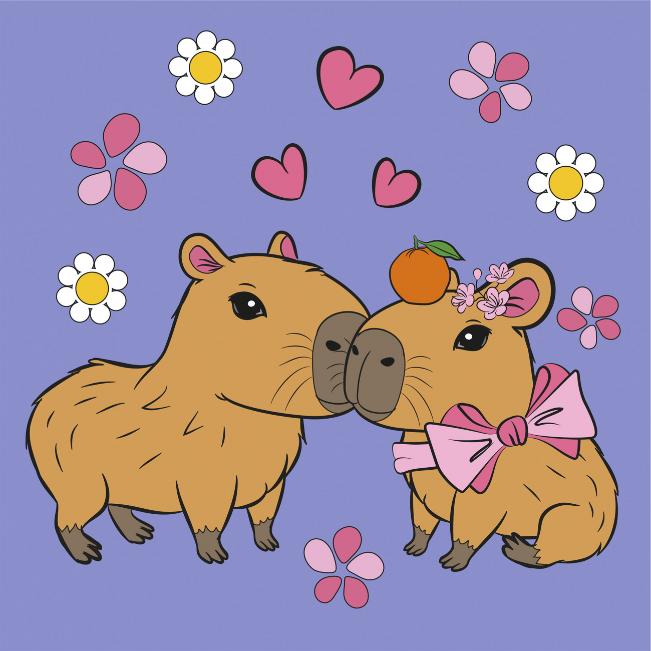 Картини по номерах "Капібари in Love" 25х25см №955480/Santi/(30) — купити | Канцелярський Сад