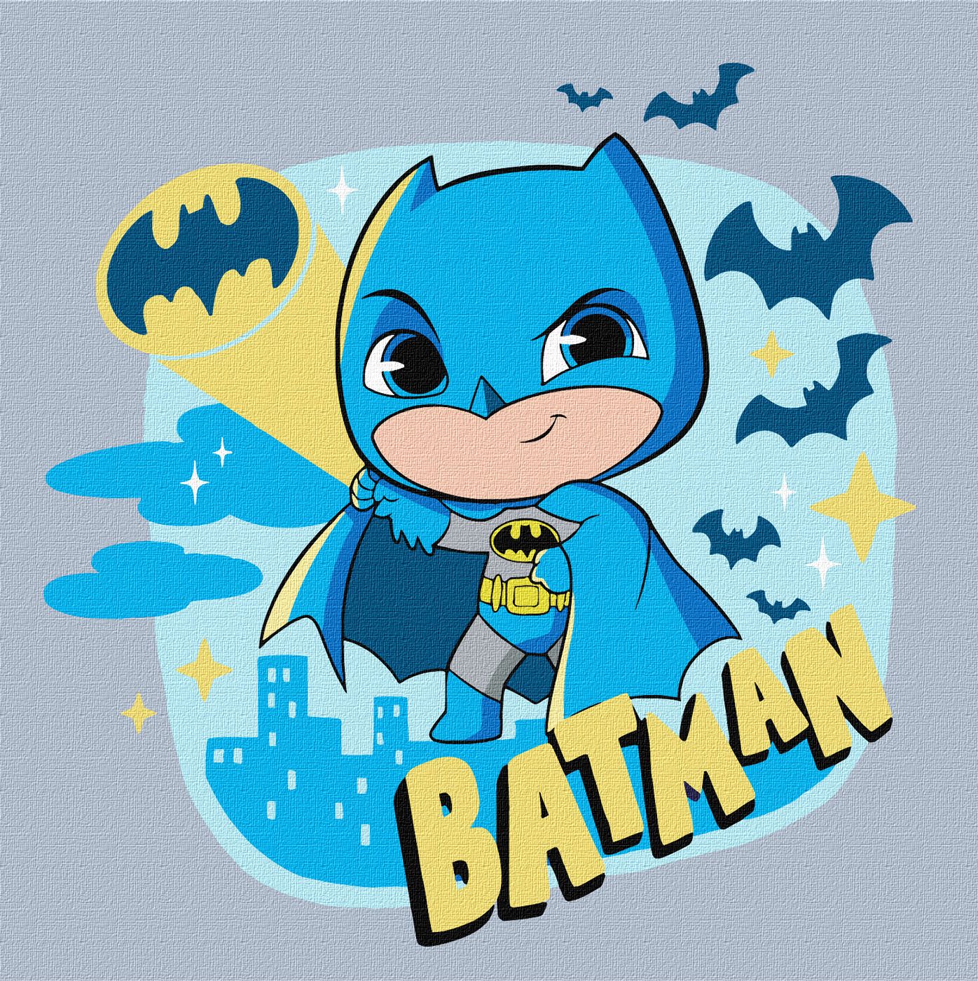 Картини по номерах акрил. для дітей "Batman: Герой темряви" 25х25см №KHO1342/Ідейка/ — купити | Канцелярський Сад