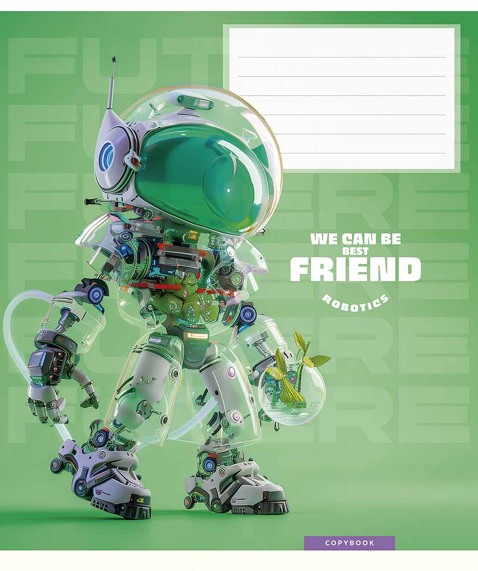 Зошит 12арк. кліт. Школярик "We can be best friend/Make the future" №012-3461K(30)(300) — фото 3