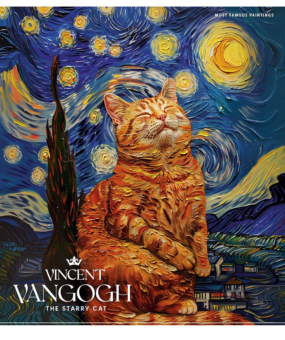 Зошит 60арк. кліт. Школярик "Cats in art" УФ-лак №060-3430K(10)(80) — фото товару | Канцелярський Сад