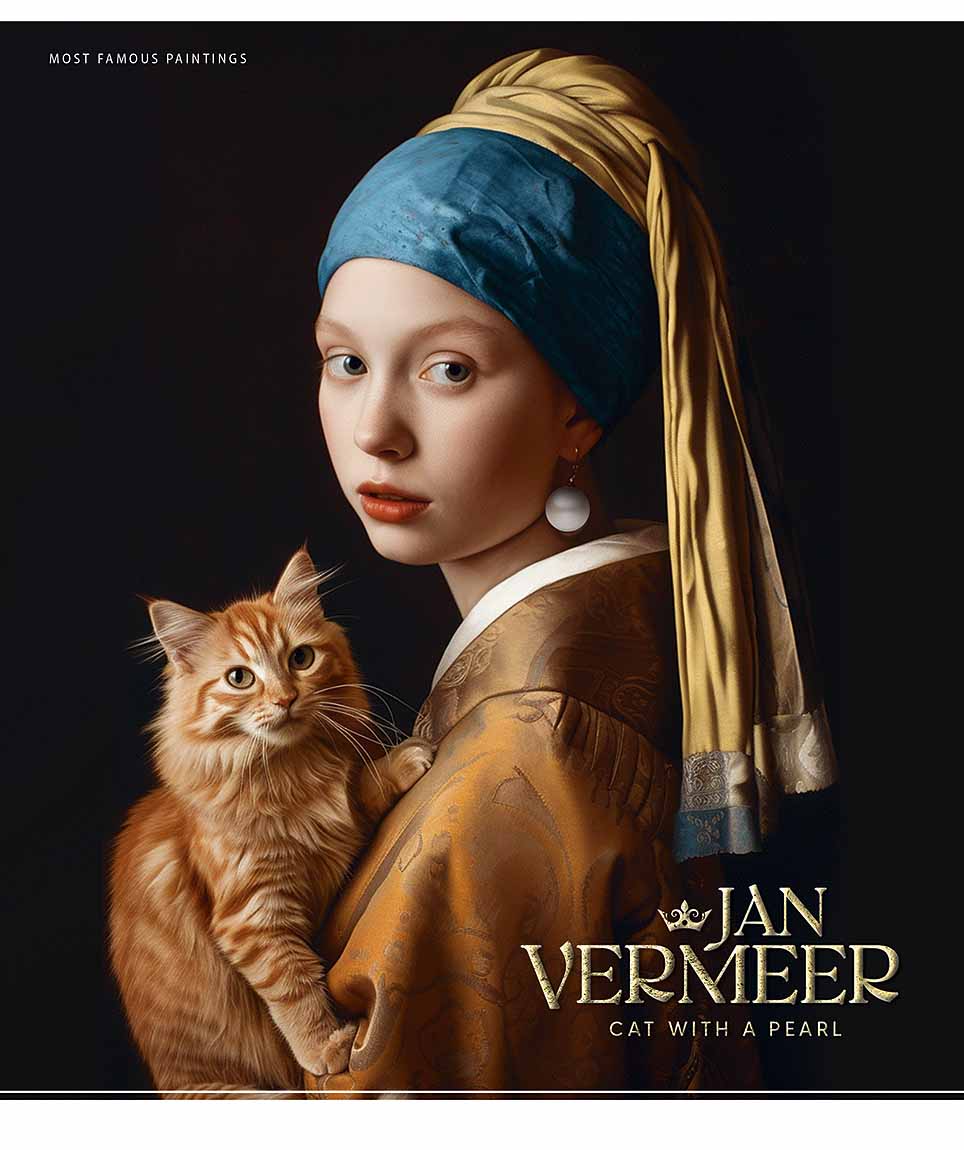 Зошит 60арк. кліт. Школярик "Cats in art" УФ-лак №060-3430K(10)(80) — фото 3