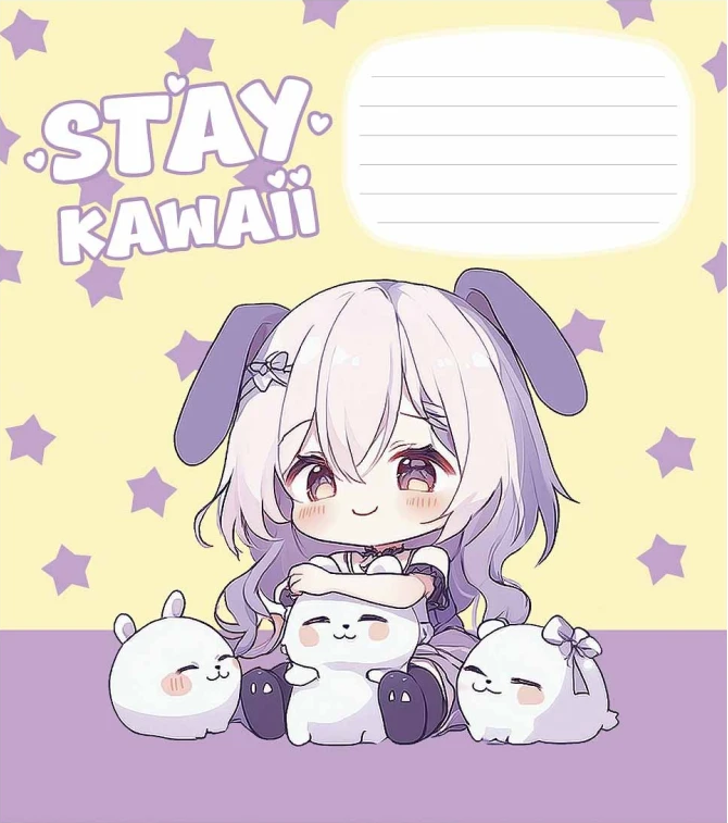 Зошит 12арк. кліт. Школярик "Stay Kawaii" глітер (дівч.) №012-3565K(30)(300) — фото 6