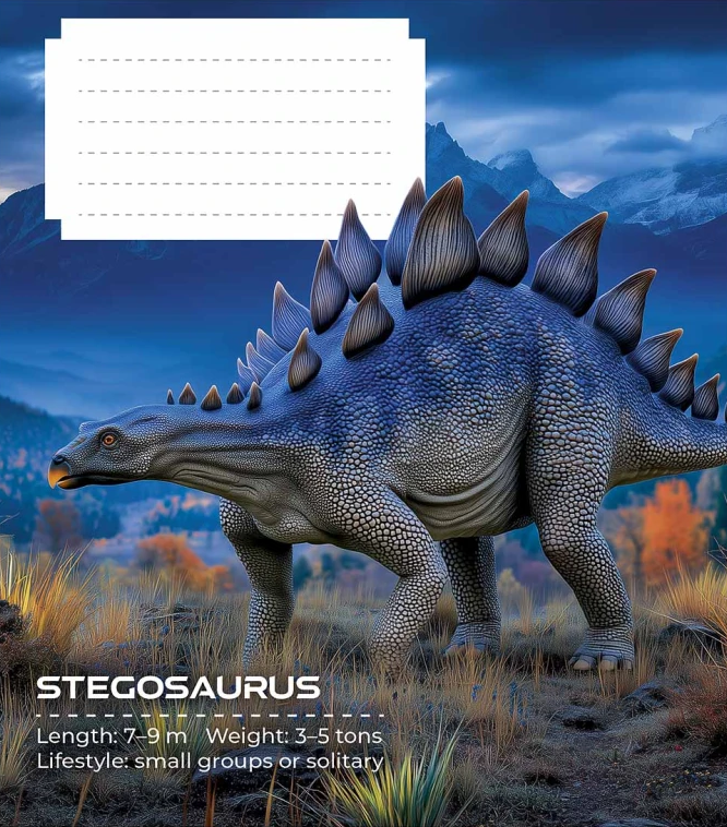 Зошит 12арк. кліт. Школярик "Dinosaurs" ВД-лак №012-3753K(30)(300) — фото 6