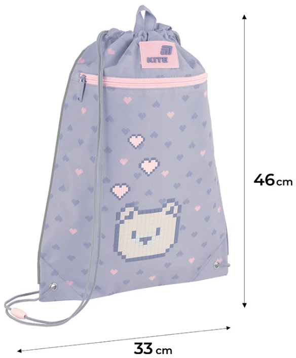 Сумка для взуття "Kite" Pixel Love 1від.1карм. №K26-601M-18 — фото 3