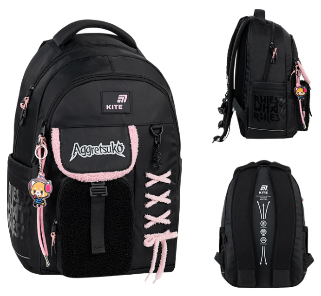 Рюкзак "Kite" Education teens Aggretsuko 2від.,4карм. №AR26-2597L(6)(10) — купити | Канцелярський Сад